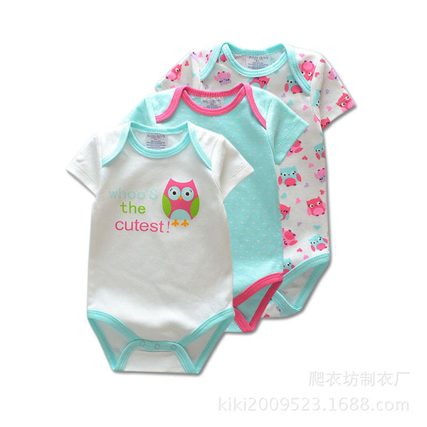 Short Sleeve Infant Rompers