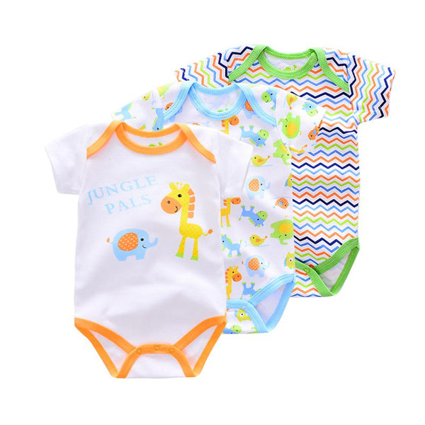 Short Sleeve Infant Rompers