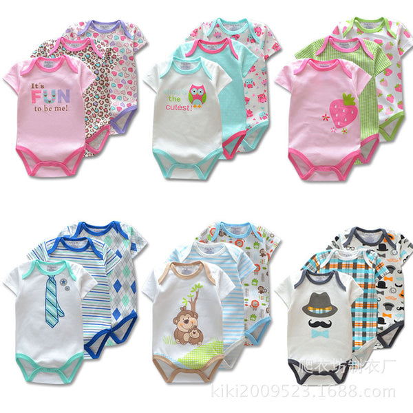 Short Sleeve Infant Rompers