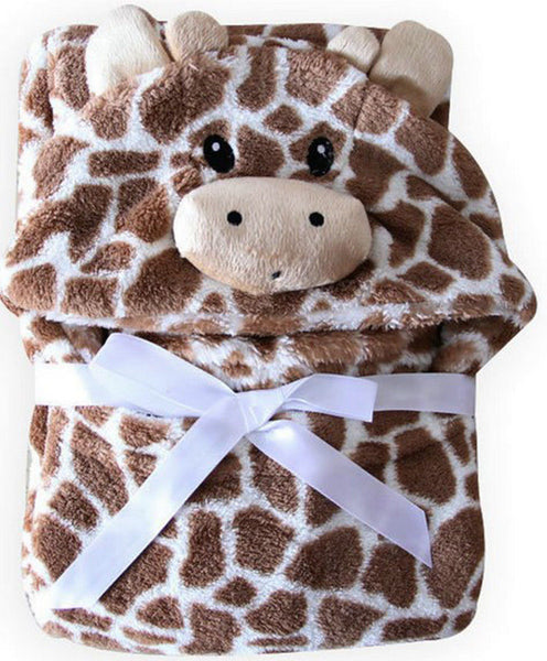 Giraffe Shaped Baby Hooded Bathrobe