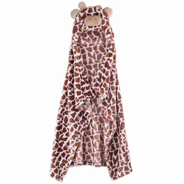 Giraffe Shaped Baby Hooded Bathrobe