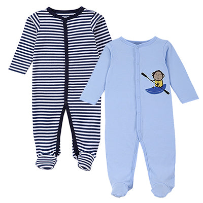 2 Pcs Soft Cotton Infant Clothes