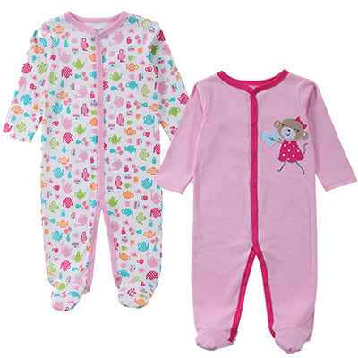2 Pcs Soft Cotton Infant Clothes