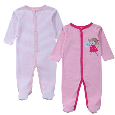 2 Pcs Soft Cotton Infant Clothes