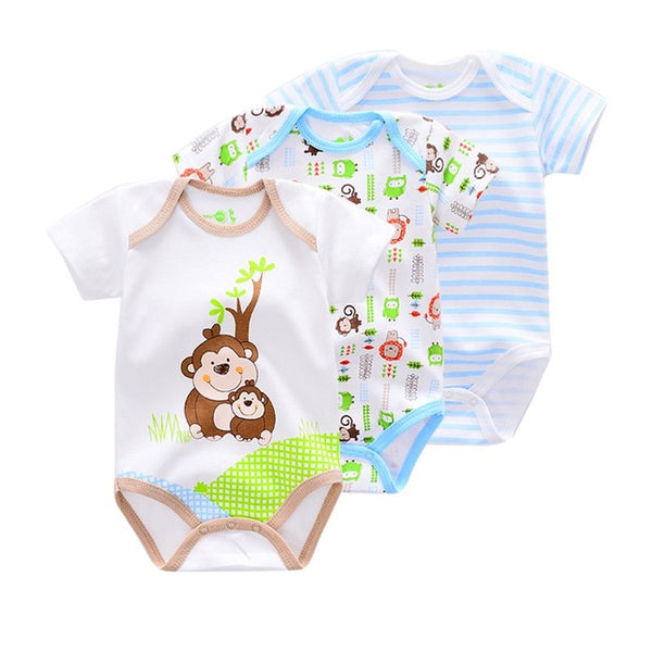 Short Sleeve Infant Rompers