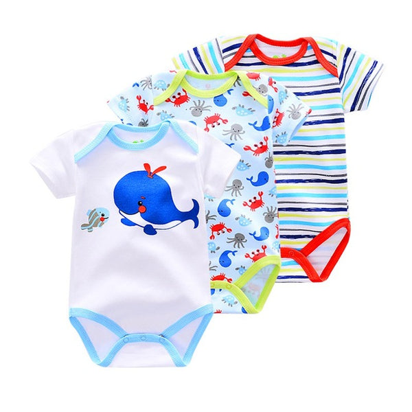 Short Sleeve Infant Rompers