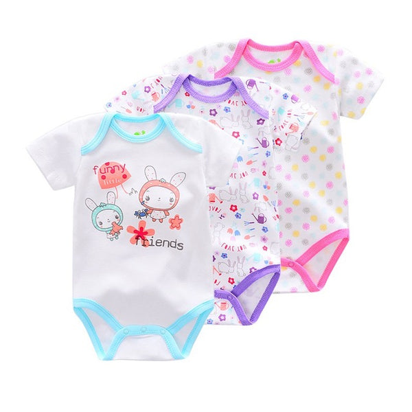 Short Sleeve Infant Rompers